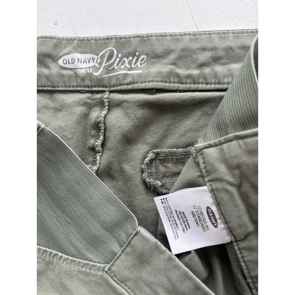 Old Navy Pixie Women's Green Ankle Pants Size 12 Regular - Picture 3 of 5